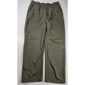 Nike fleece lined green warm sweatpants size XL men's (FLAWS)